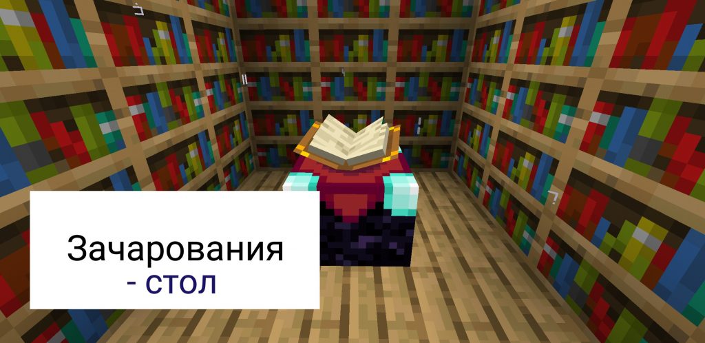 Minecraft стол зачарования перевод