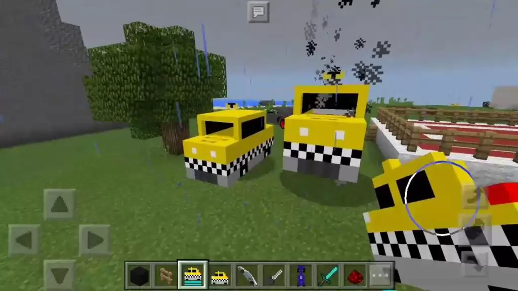 Mini taxi a Minecraft PE -ben