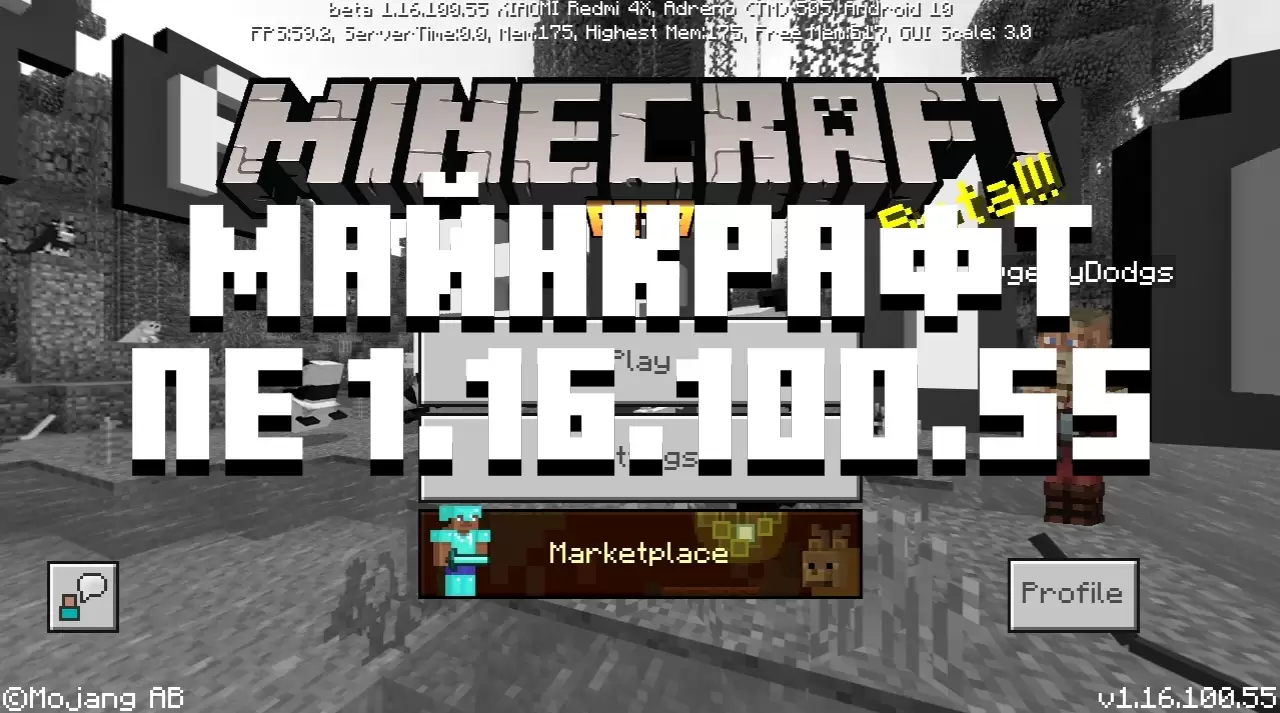 Letöltés Minecraft 1.16.100.55